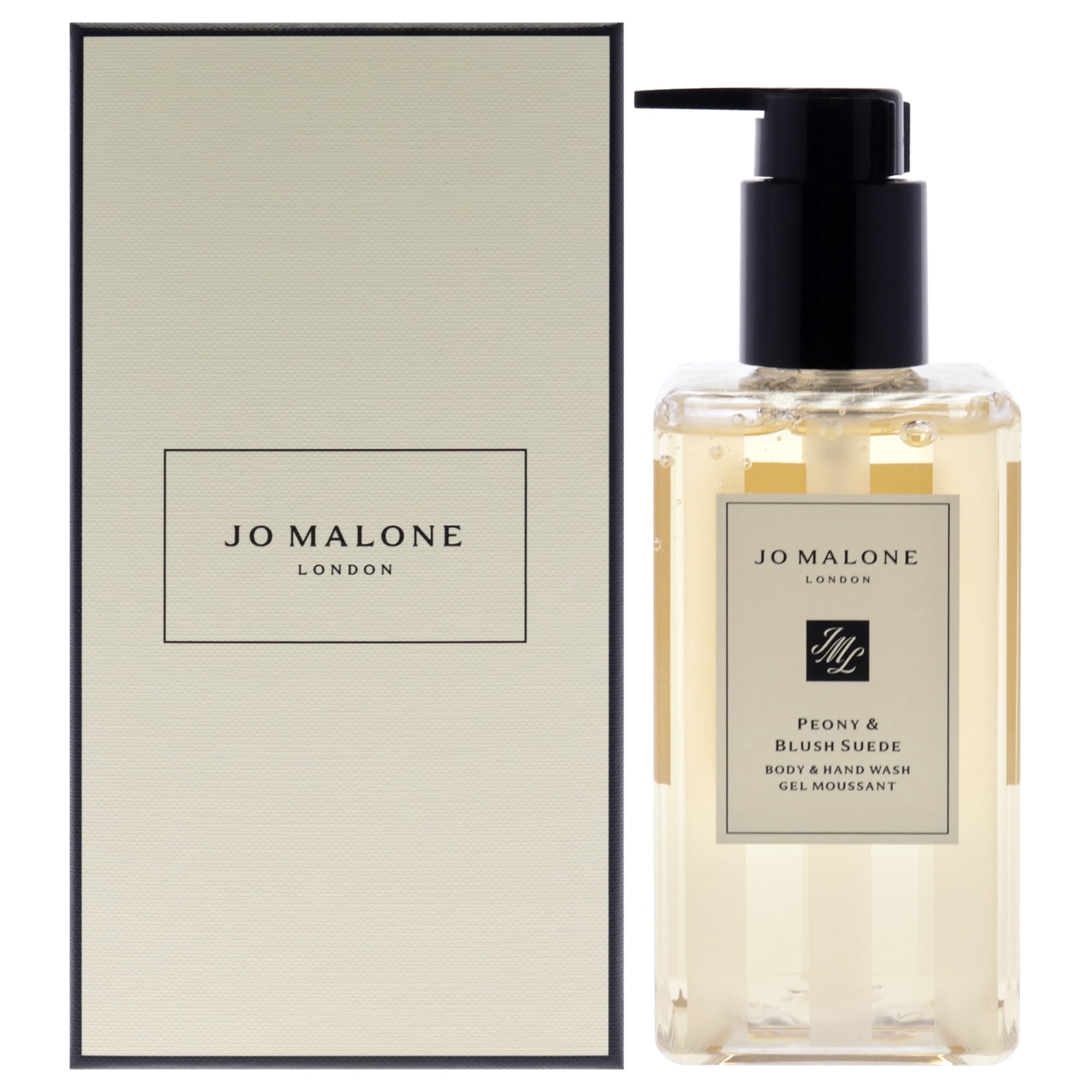 Jo Malone front bottle view showing elegant label and floral scent