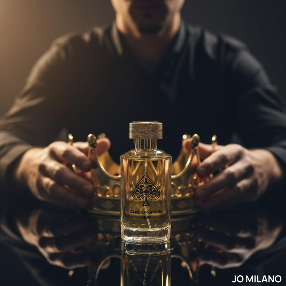 Jo Milano liquid close-up highlighting amber-vanilla color and richness