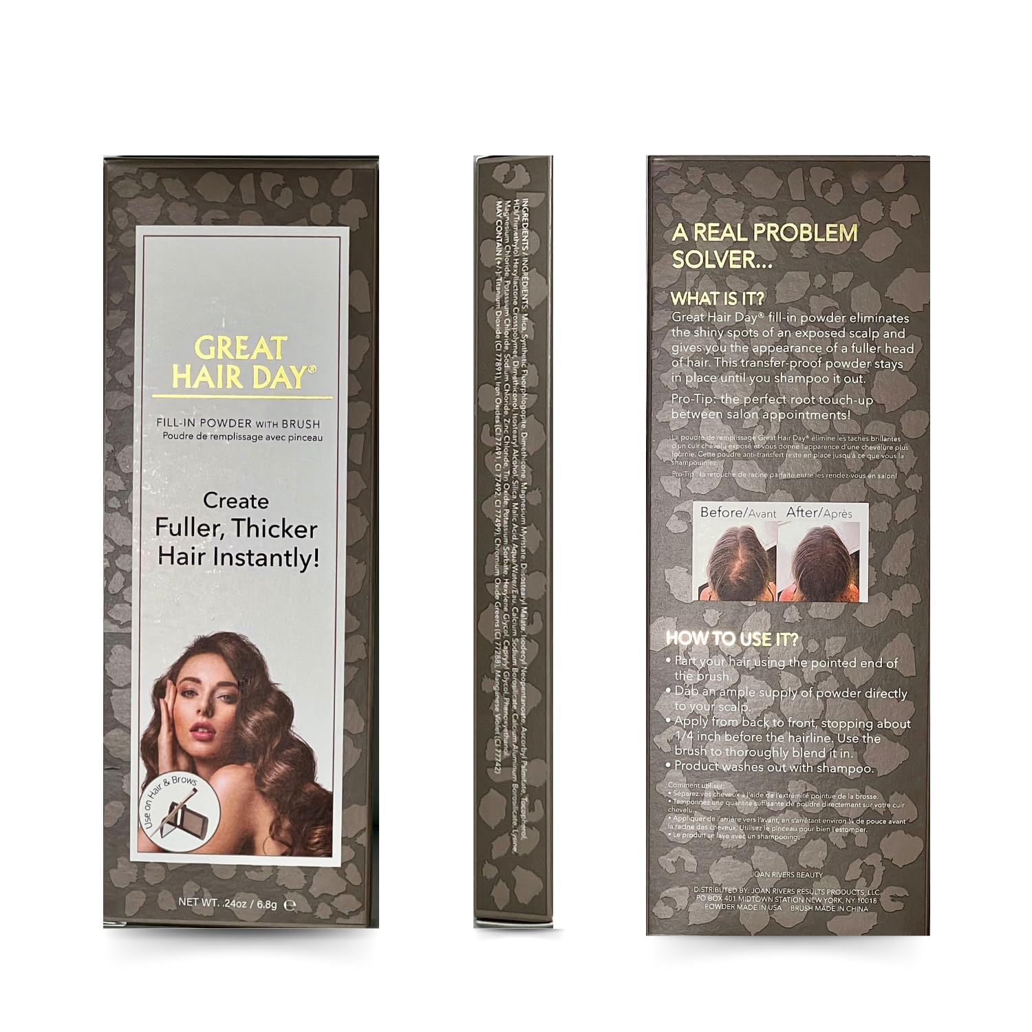 Joan Rivers packaging label close-up showing product name and usage details