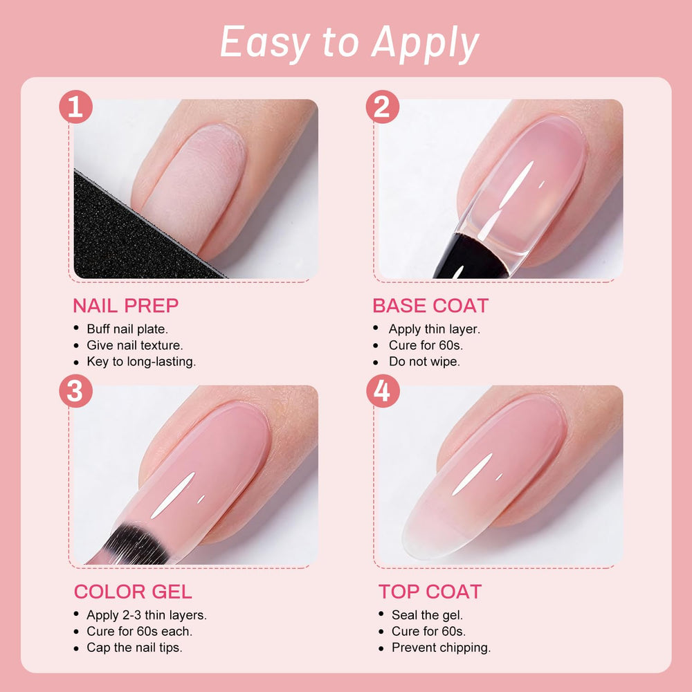 JODSONE accessories laid out including base coat, top coats and manicure tools for complete kit
