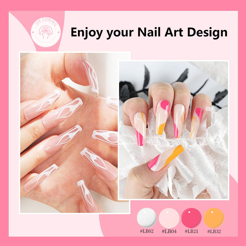 JODSONE hand showing French tip created with the gel liners for crisp edges