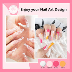 JODSONE hand showing French tip created with the gel liners for crisp edges