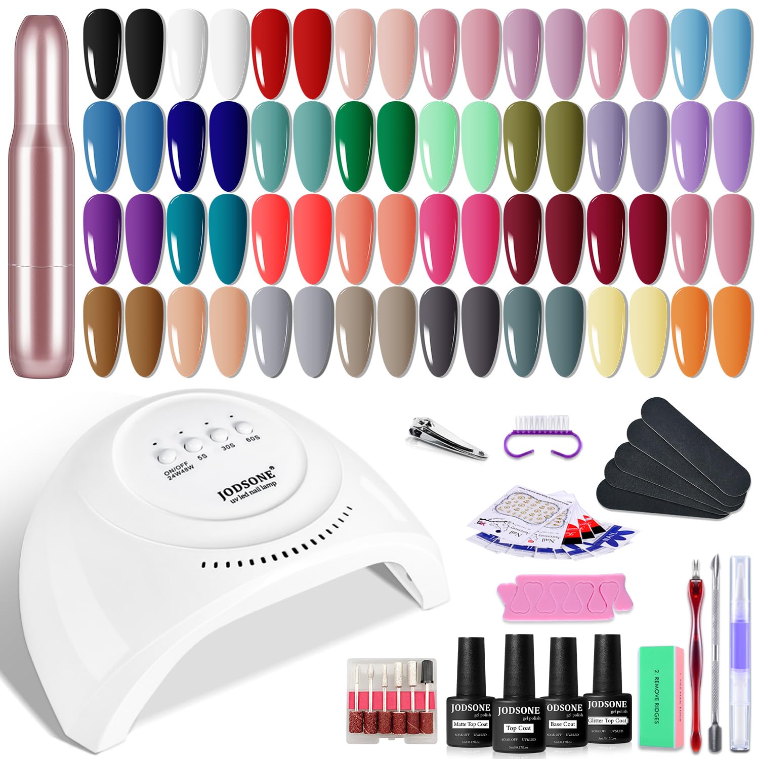 JODSONE kit front view showing full contents for easy at-home manicures
