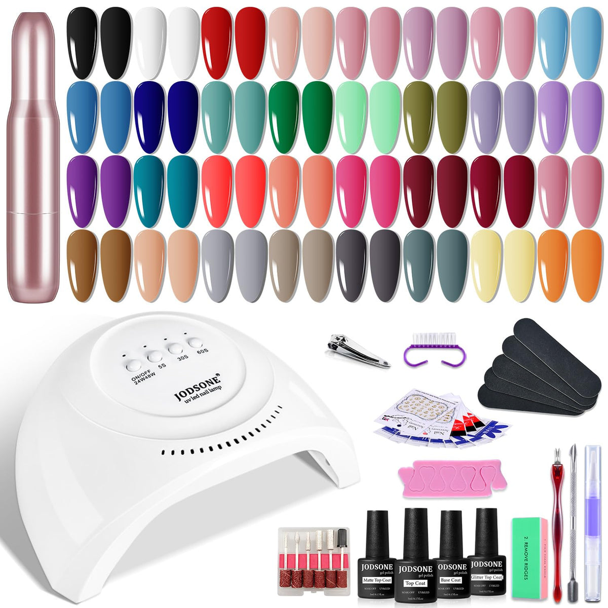 JODSONE kit front view showing full contents for easy at-home manicures