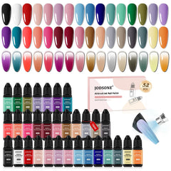 JODSONE front packaging displaying 32 color bottles and included accessories for easy selection