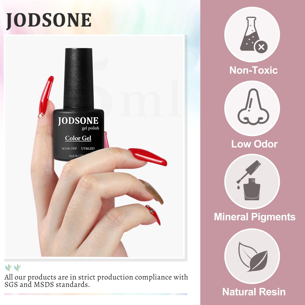 JODSONE glitter top coat sparkle detail on nail, eye-catching shimmer benefit