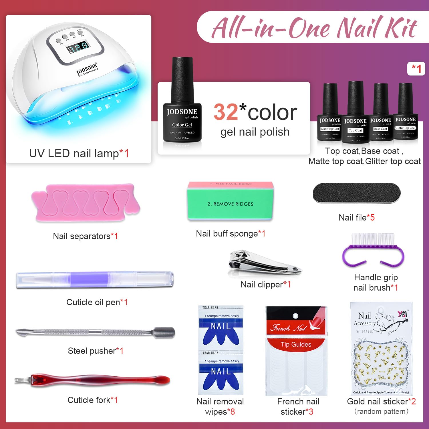 JODSONE LED UV lamp with LCD screen for fast, consistent curing
