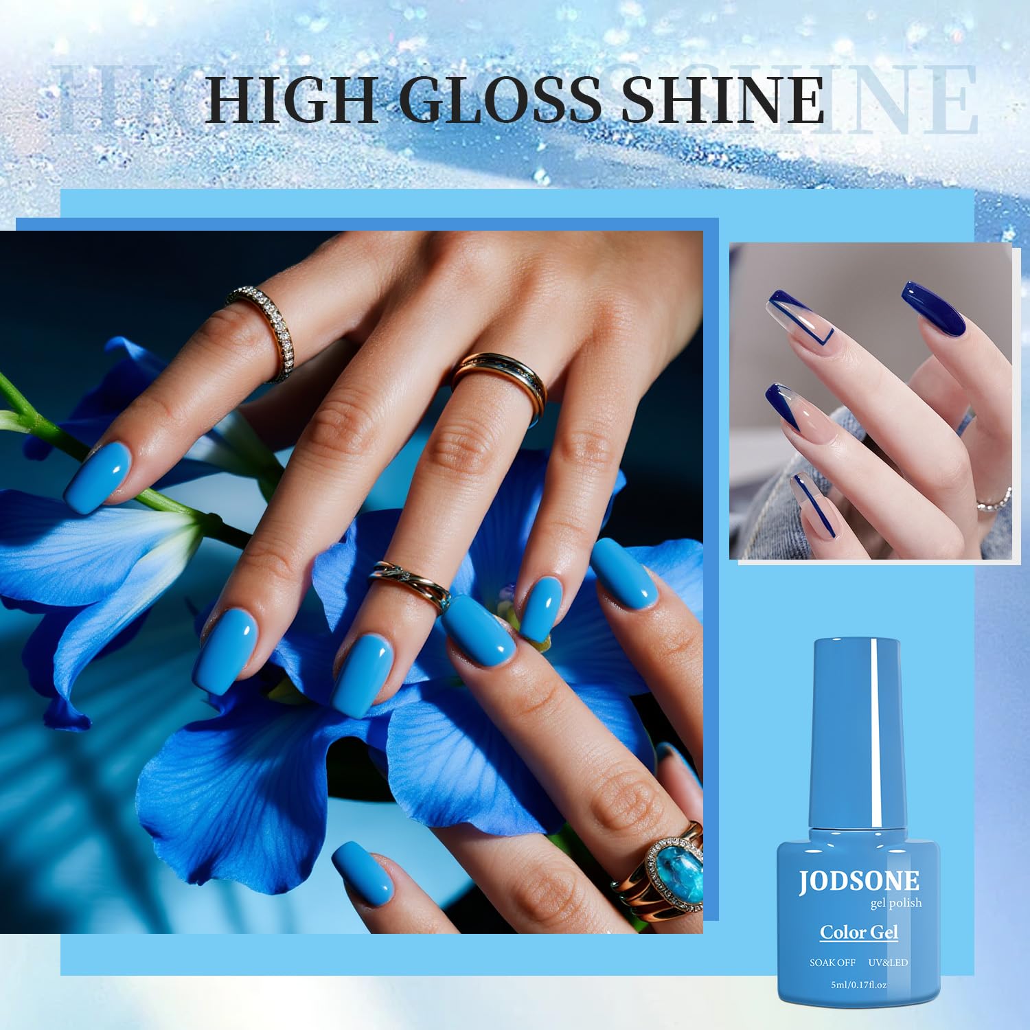JODSONE matte versus gloss nails side-by-side showing finish versatility