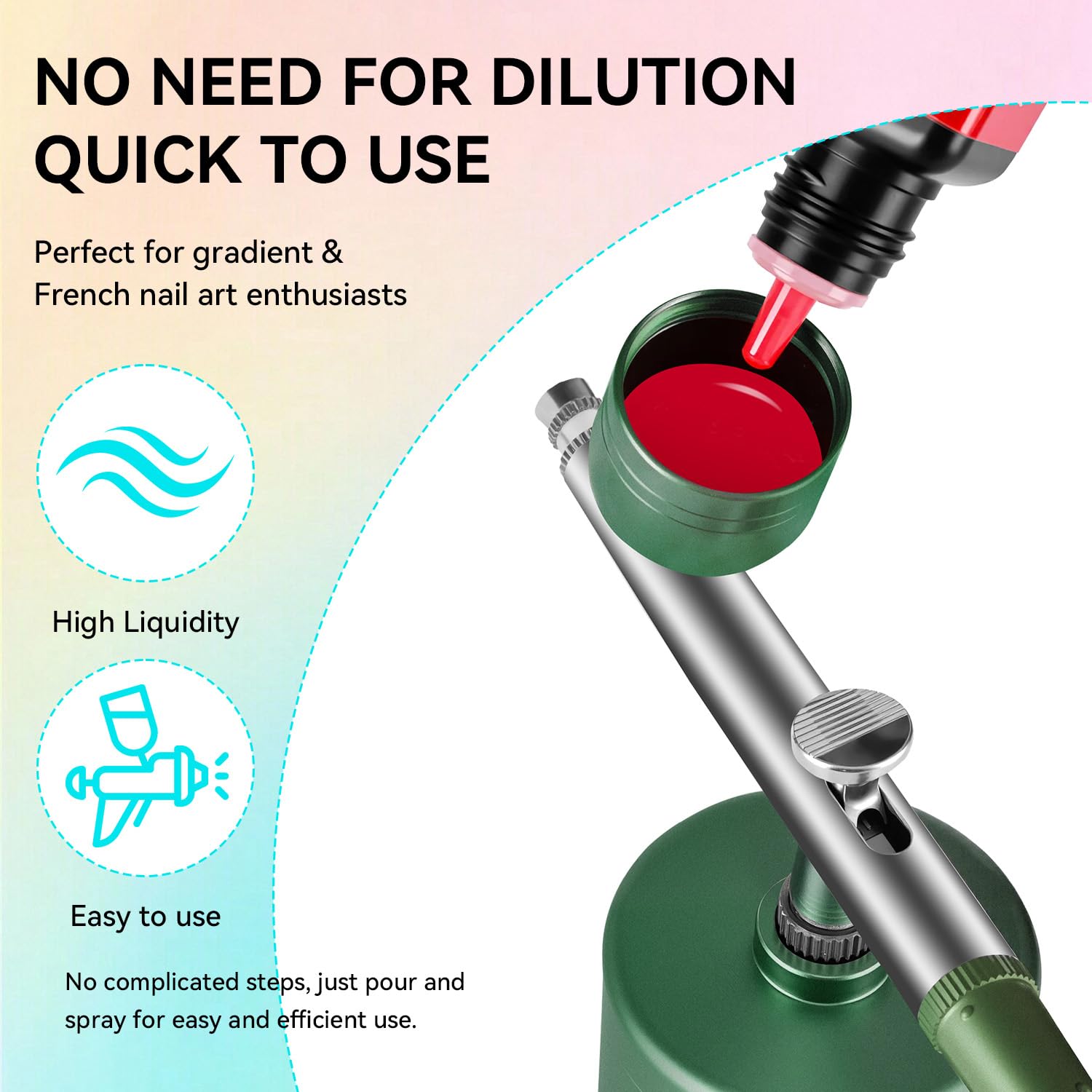 JODSONE airbrush nozzle cleaning detail highlighting easy maintenance and clog prevention
