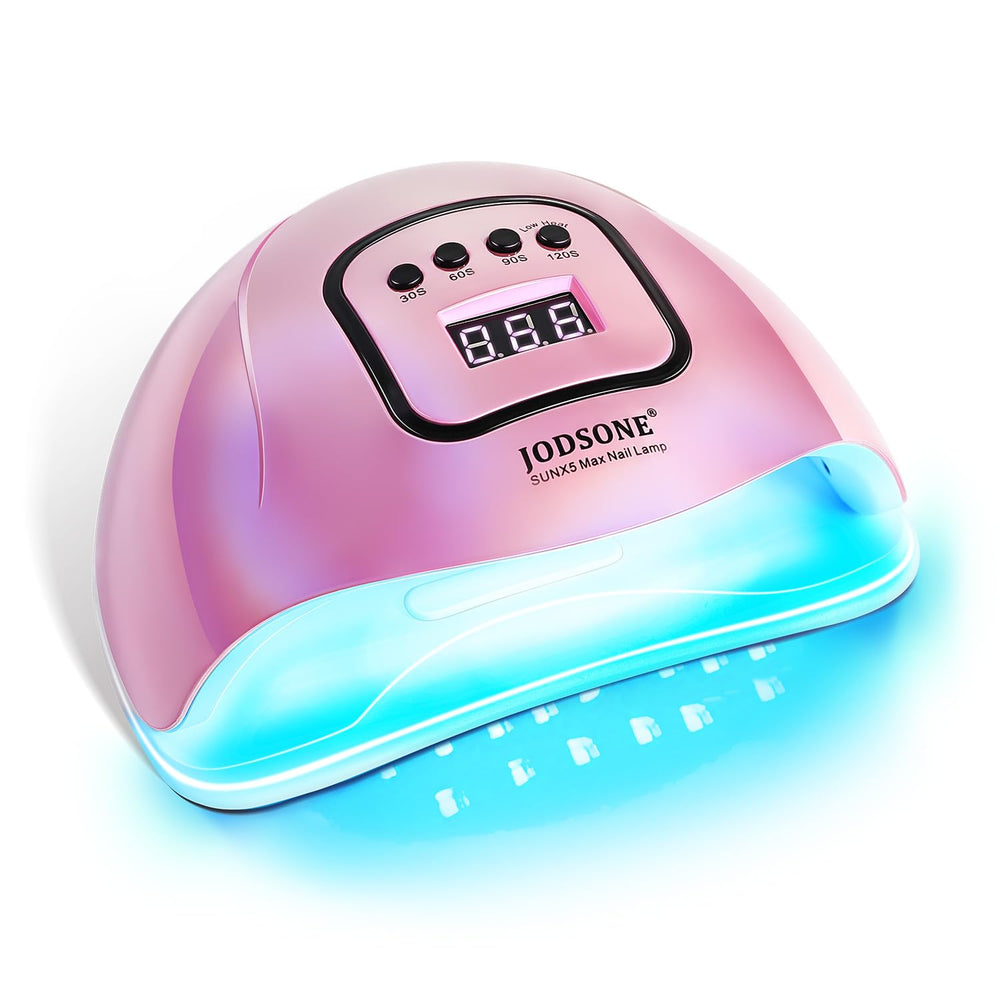 JODSONE pink lamp front view showing compact design and decorative finish for easy storage