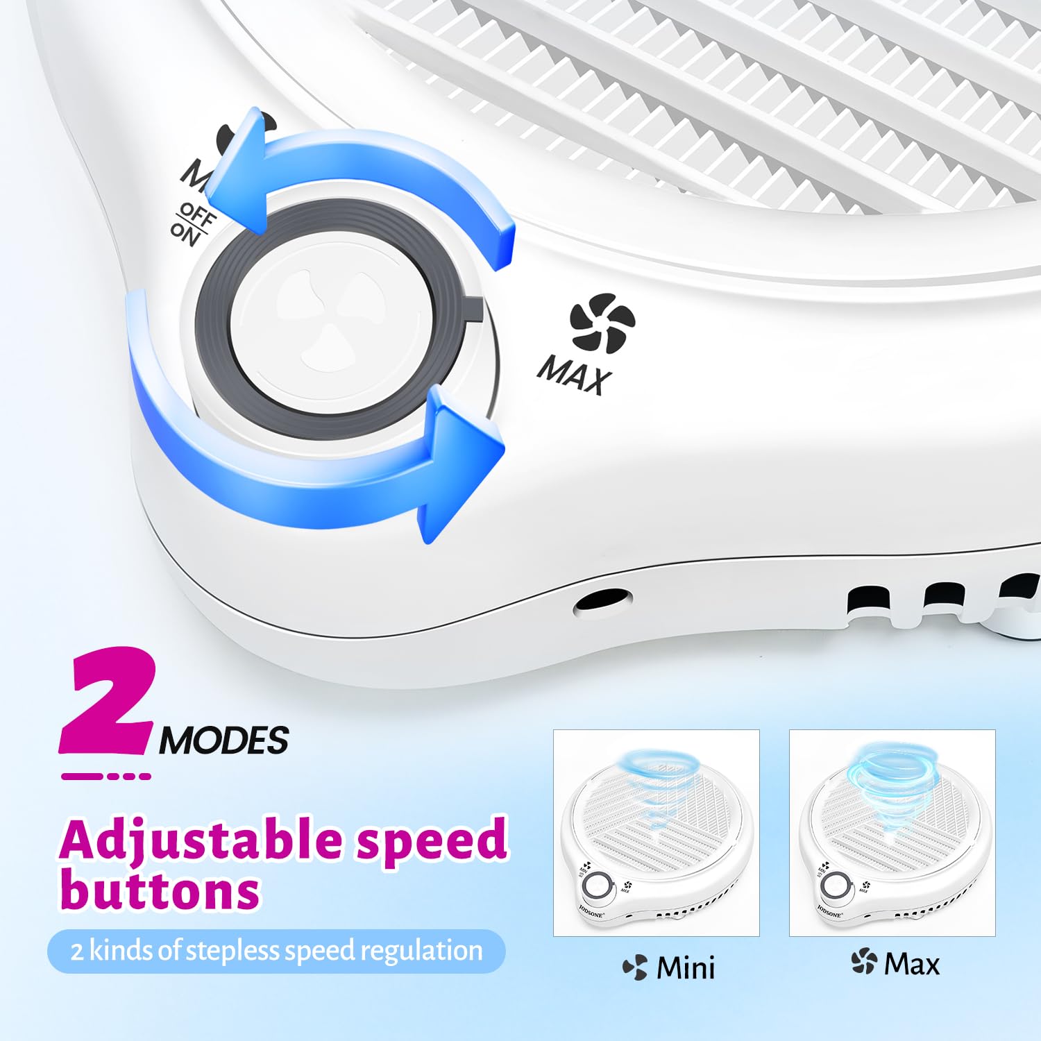 JODSONE scale comparison next to a hand illustrating compact dimensions and space-saving design