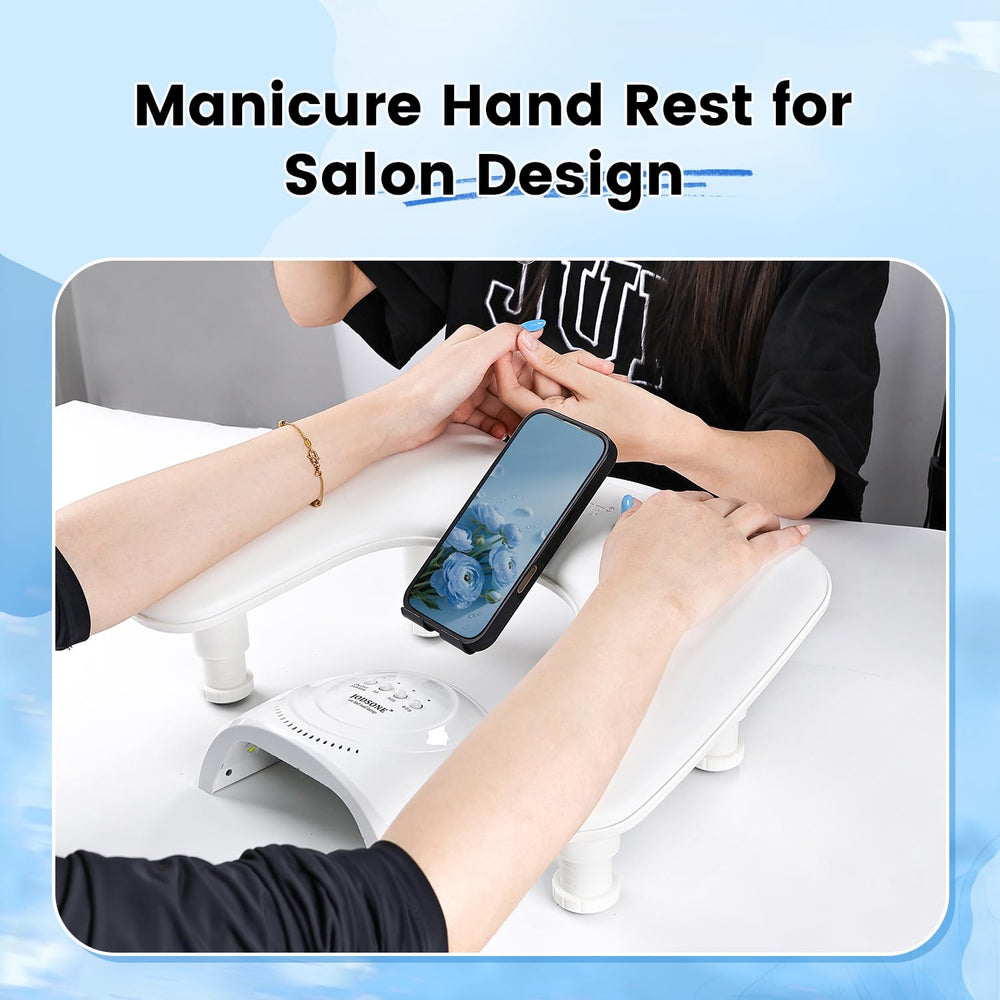 JODSONE arm rest next to a hand showing scale and ergonomic support benefit