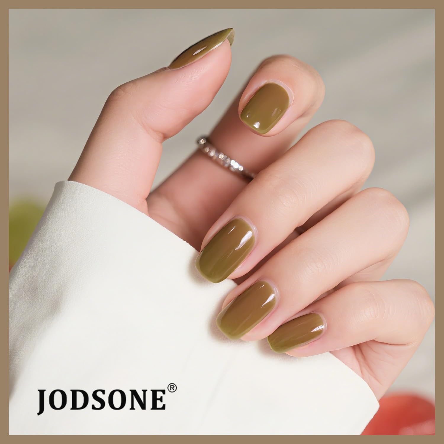 JODSONE texture of glossy top coat highlighting high shine finish and protection