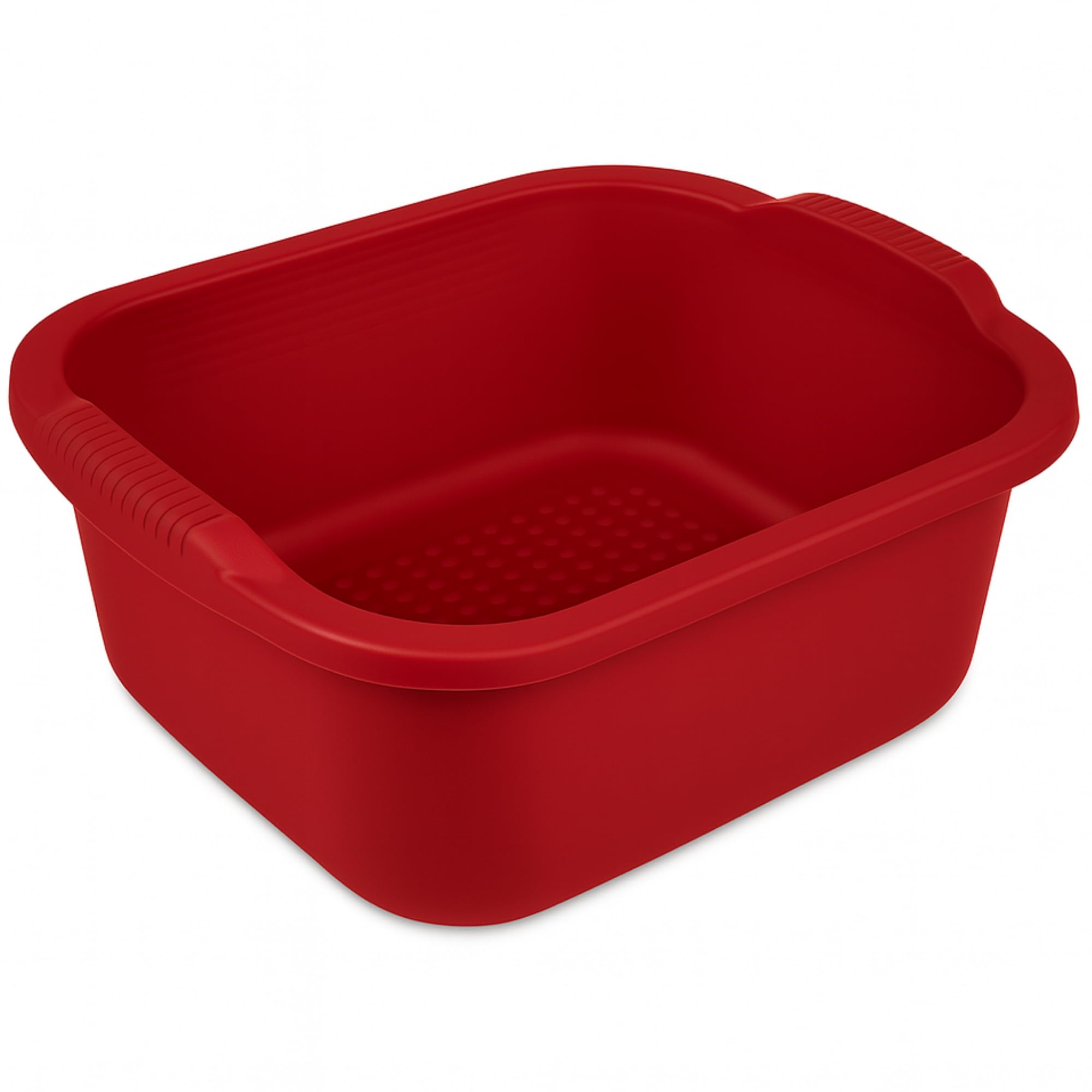 JOEY'Z red wash tub front view showing sturdy basin and bright color for versatile use