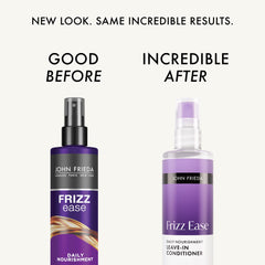 John Frieda back label with ingredients and usage directions for clarity