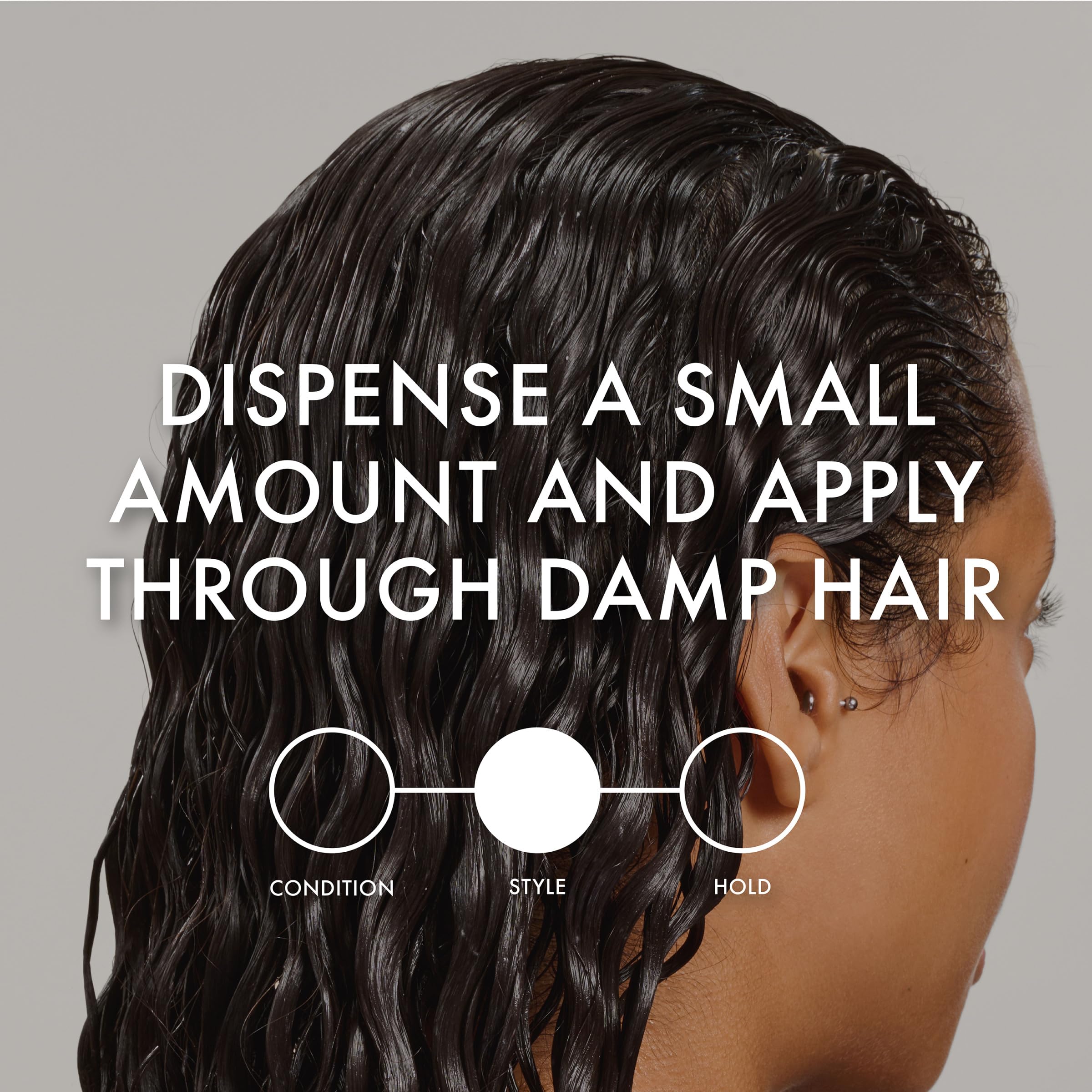 John Frieda back of can directions, clear usage and styling guidance