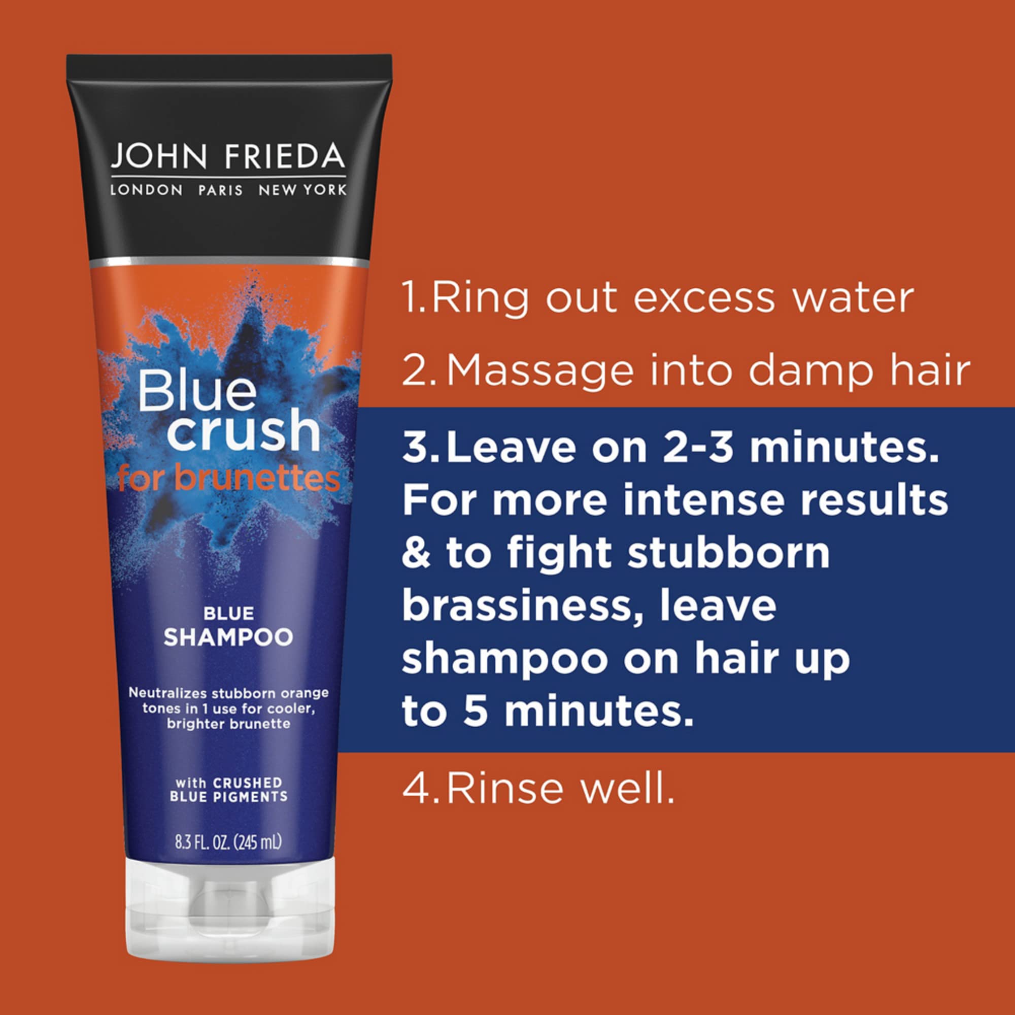 John Frieda conditioner creamy texture demonstrating nourishment and shine