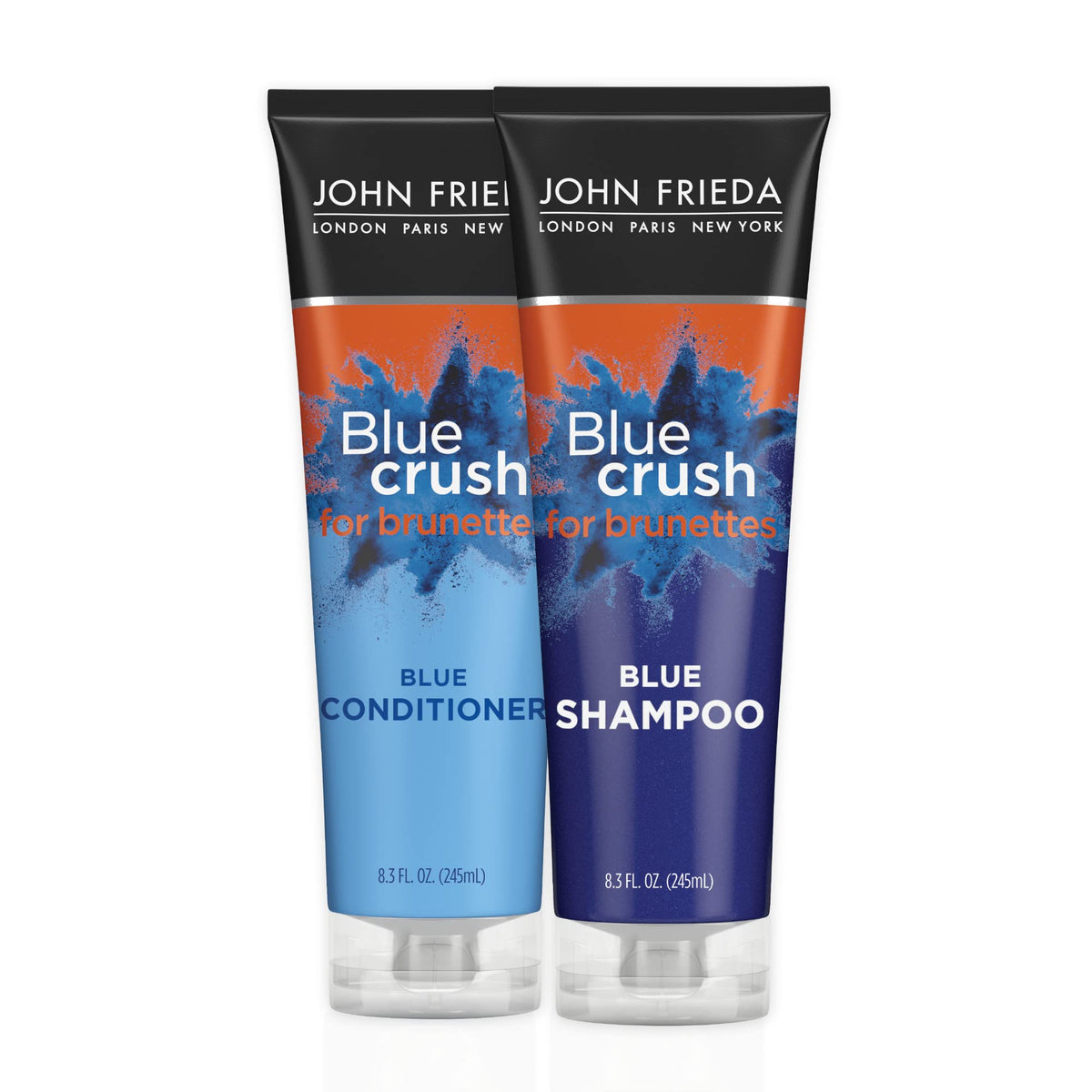 John Frieda front packaging showing Blue Crush set and cooling benefits