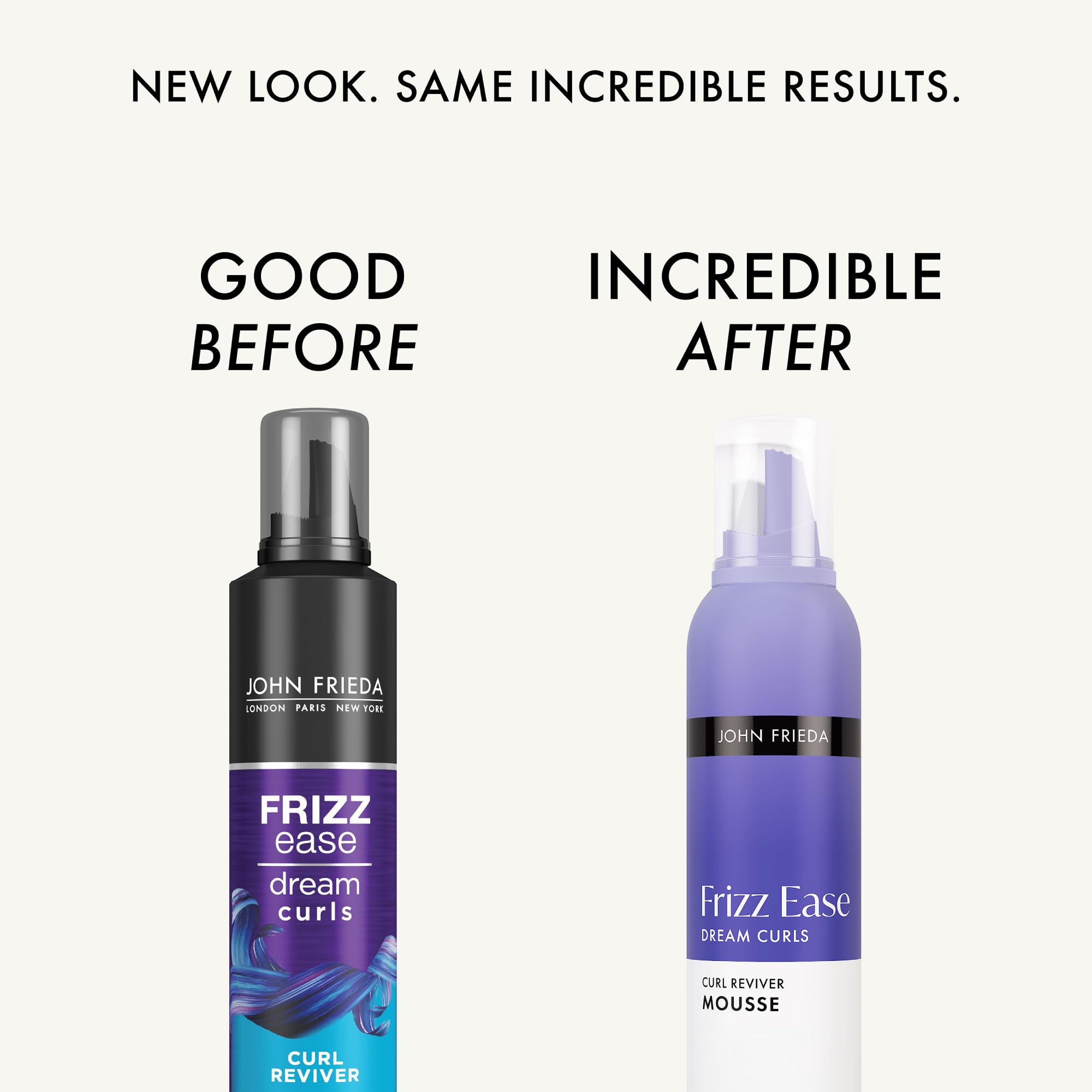John Frieda label close-up highlighting ingredients and product benefits
