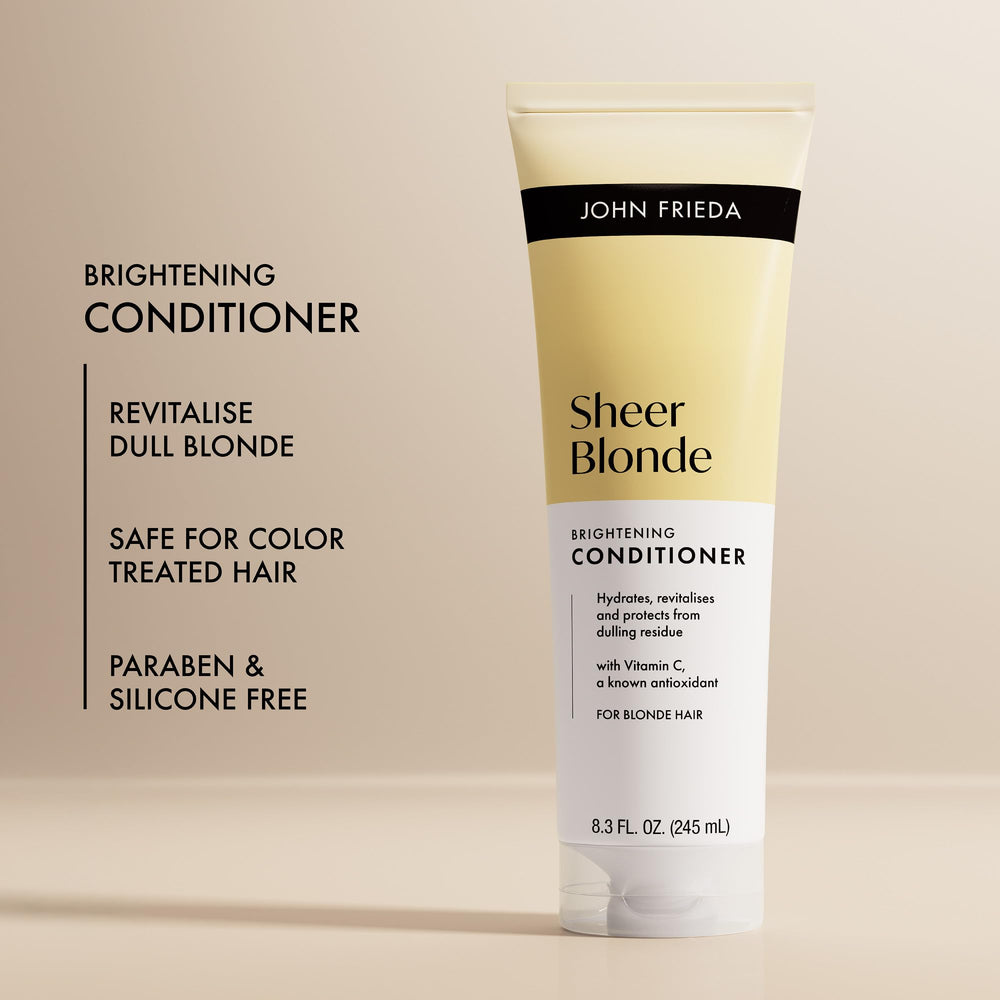 John Frieda conditioned hair close-up showing increased shine