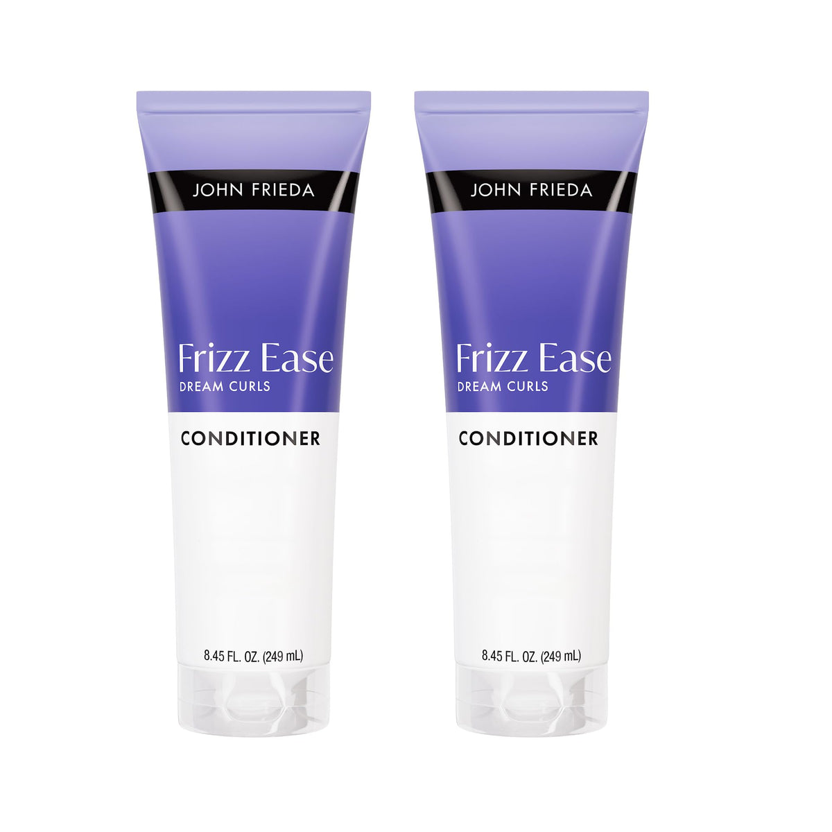 John Frieda front packaging showing product benefits and size