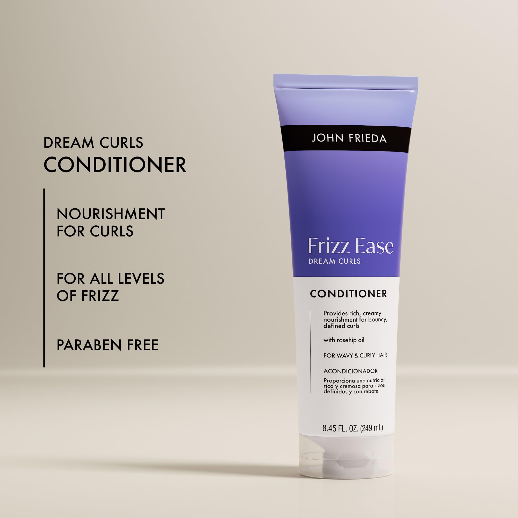John Frieda close-up of conditioner texture showing creamy hydration
