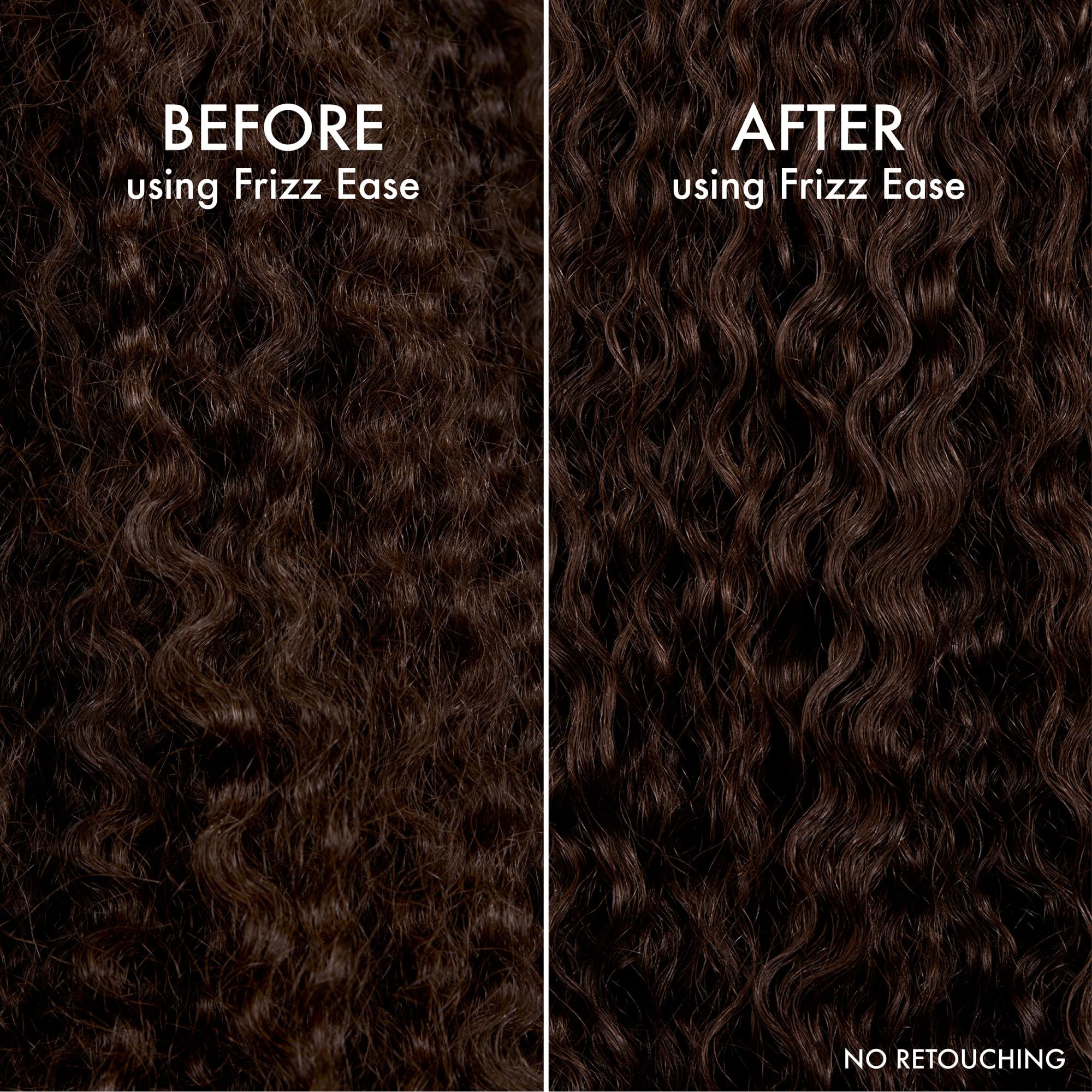 John Frieda close-up hair strands with smooth shiny finish