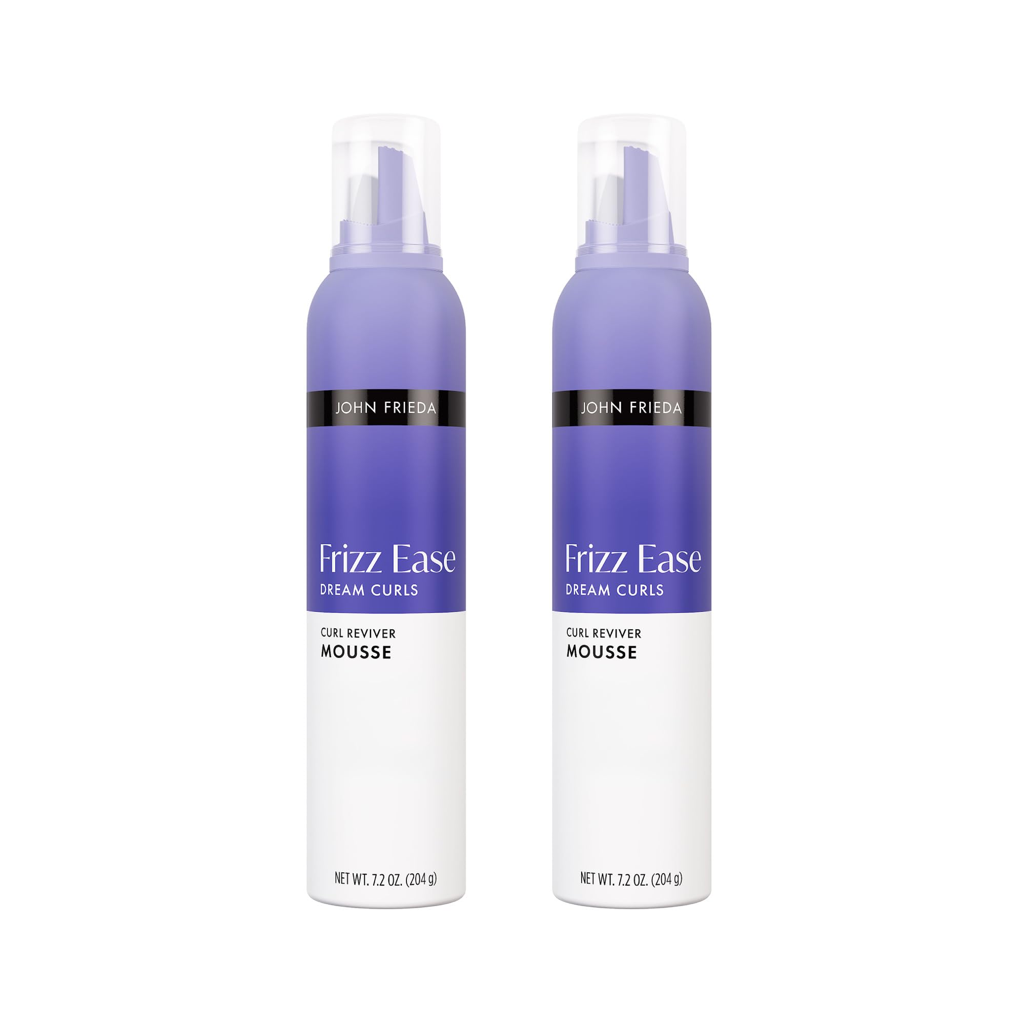John Frieda front packaging showing Dream Curls mousse, defines curls