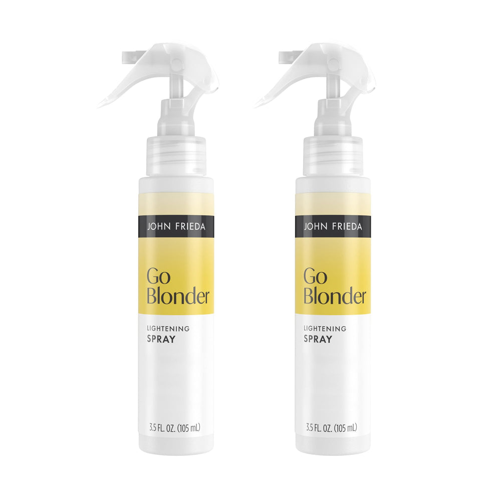 John Frieda front packaging showing two 3.5 fl oz bottles and clear product branding