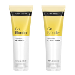 John Frieda front packaging showing set and easy daily brightening benefit