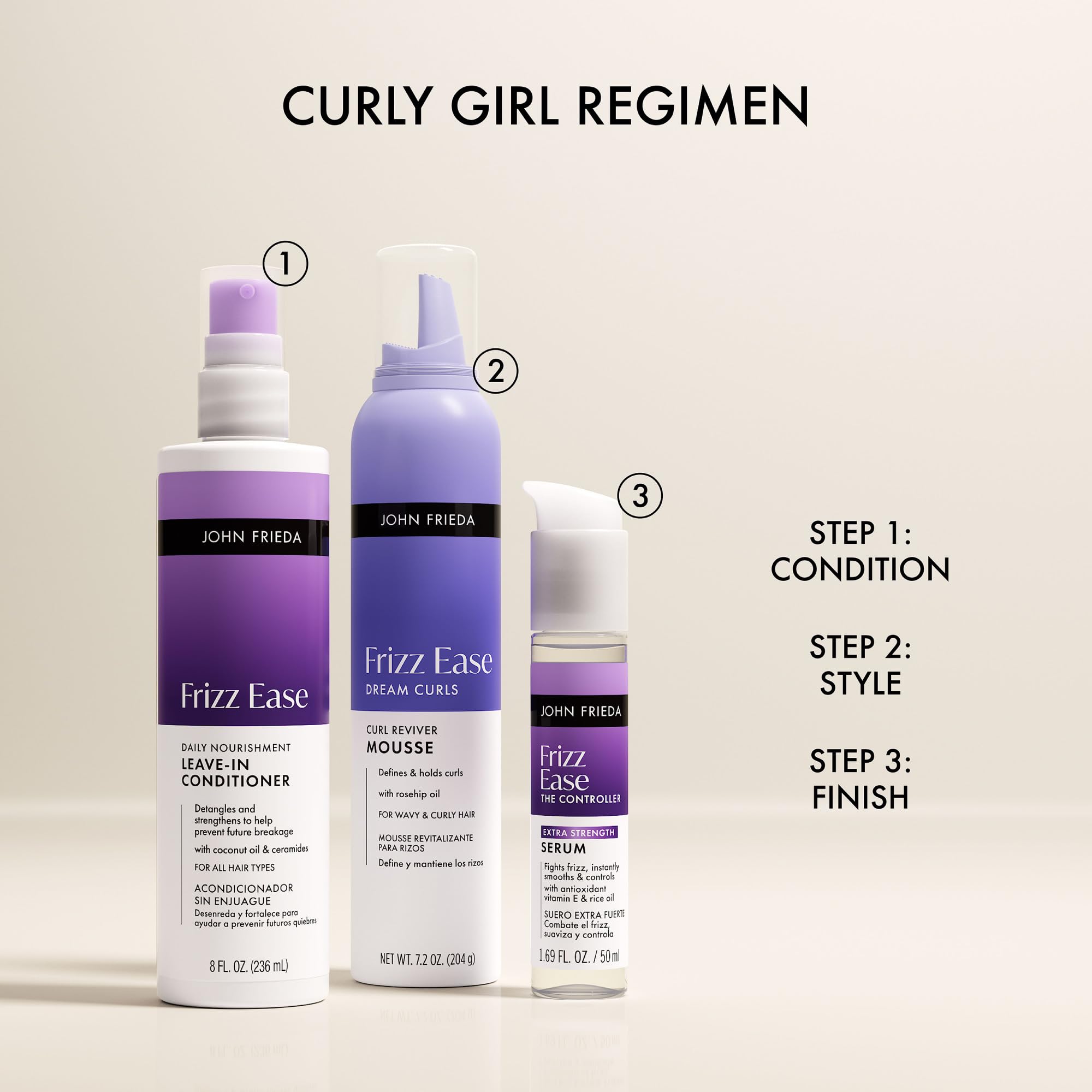 John Frieda two-pack presentation showing value and storage-ready packaging