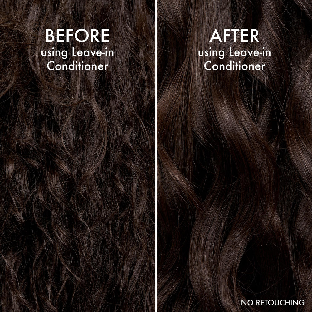John Frieda product in palms demonstrating easy distribution and detangling
