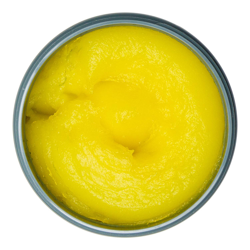 JOHNNY B. Fuddy open jar texture close-up highlighting thick gel