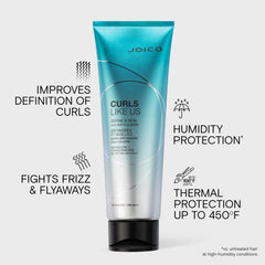 Joico gelée being applied to curly hair with glazing technique, improves curl definition