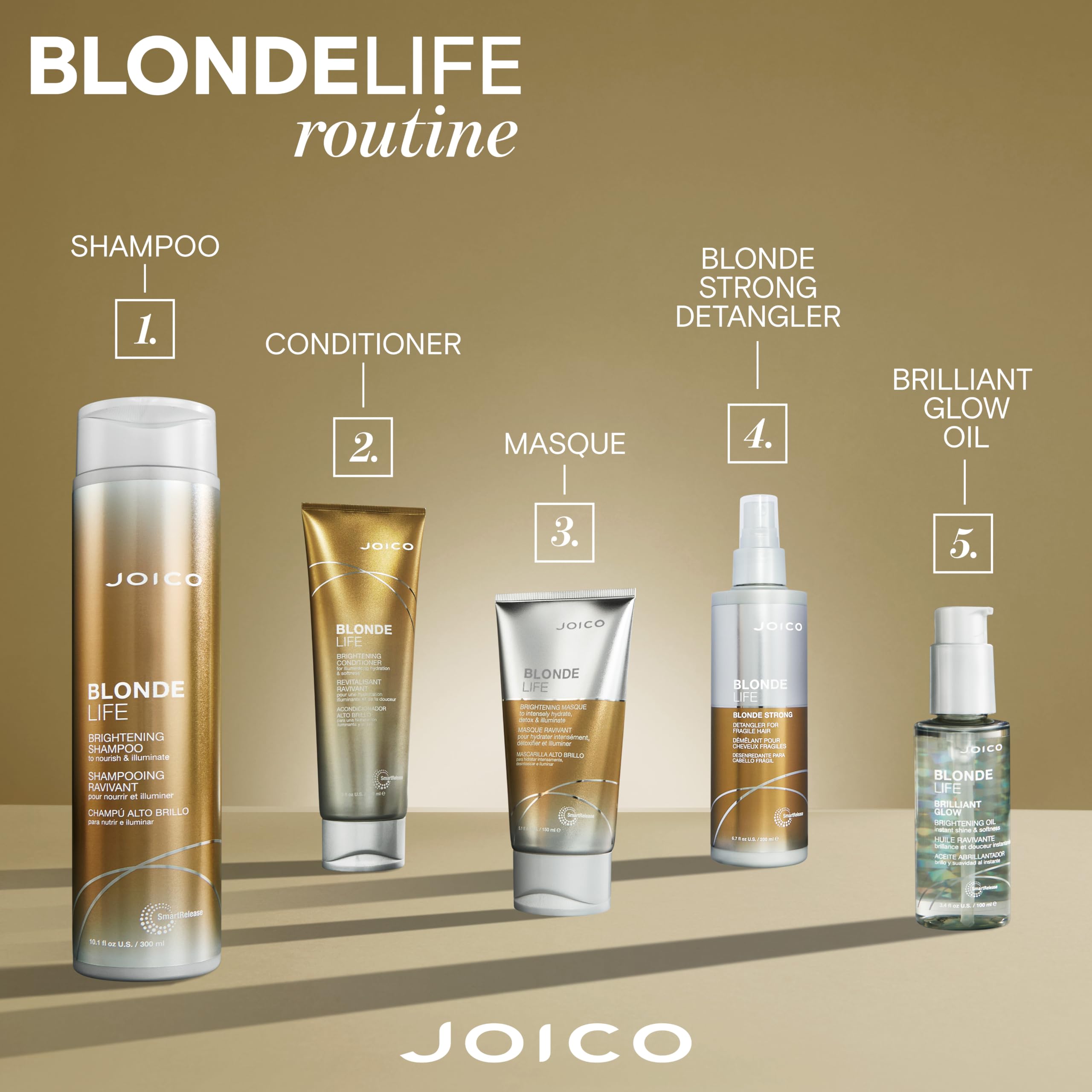 Joico conditioner being applied mid-lengths demonstrating slip and softening benefit