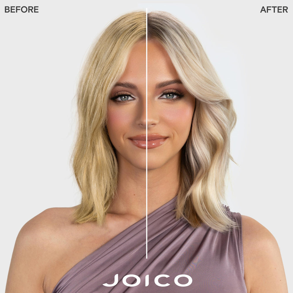 Joico conditioner texture close-up highlighting creamy hydration and shine