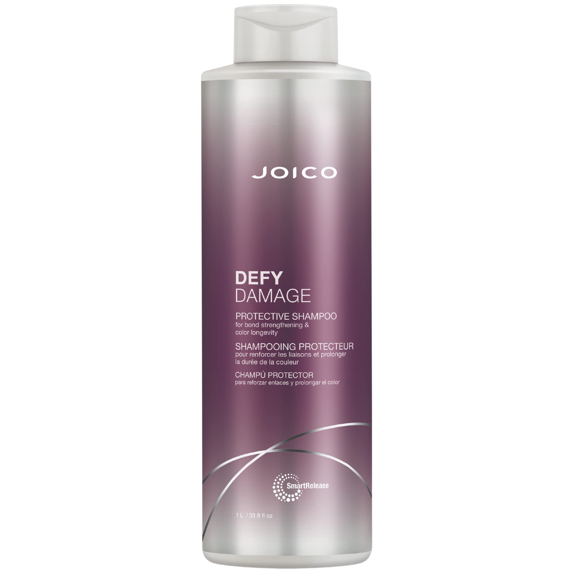 Joico bottle front view showing protective shampoo and salon-sized volume benefit
