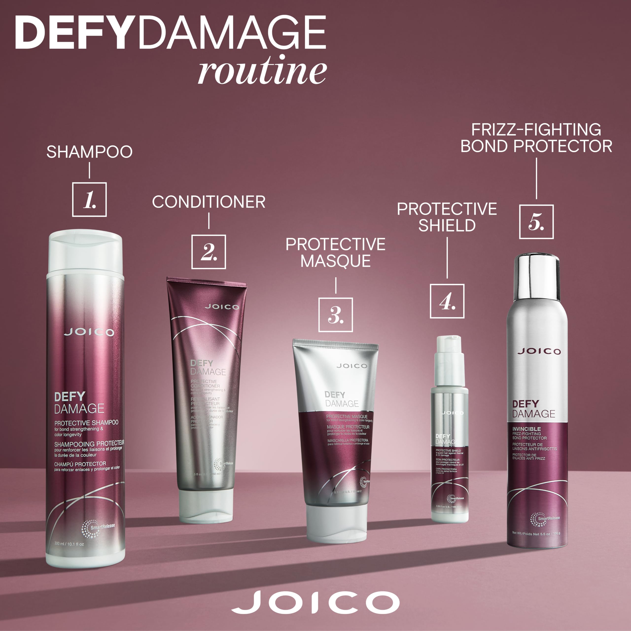 Joico masque in bathroom lifestyle setup suggesting salon-quality home treatment