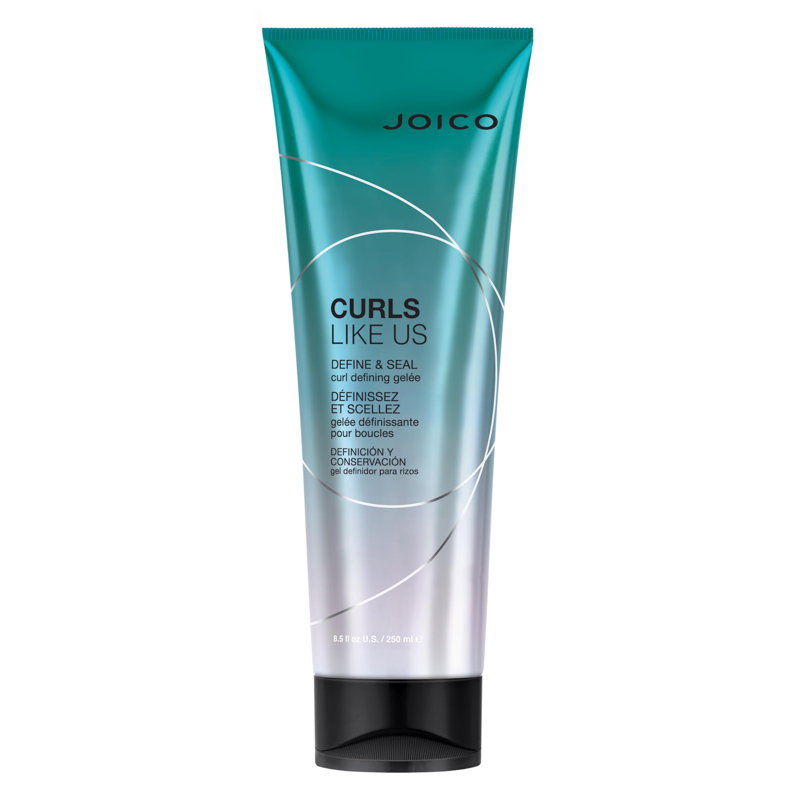 Joico front packaging showing label and 8.5 fl oz size, highlights product benefits