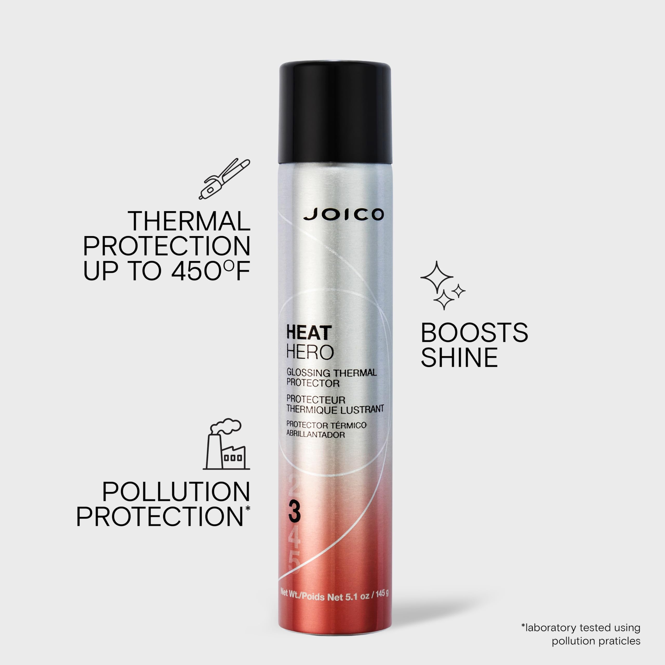 Joico Heat Hero close-up of glossy texture showing smoothing benefit