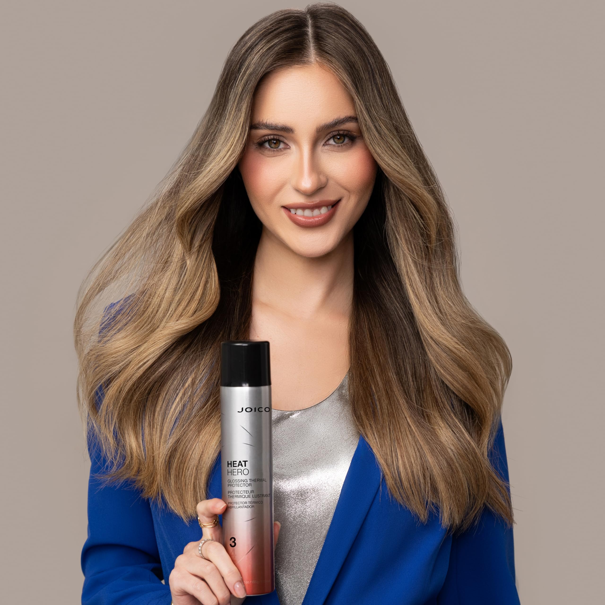 Joico Heat Hero label close-up highlighting thermal and pollution features