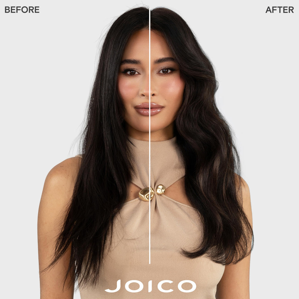 Joico Heat Hero mist spraying demonstrates even coverage and protection