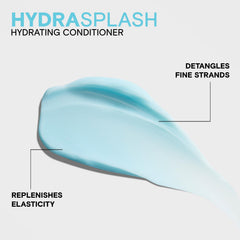 Joico hydrasplash conditioner being applied in shower demonstrating effortless detangling benefit
