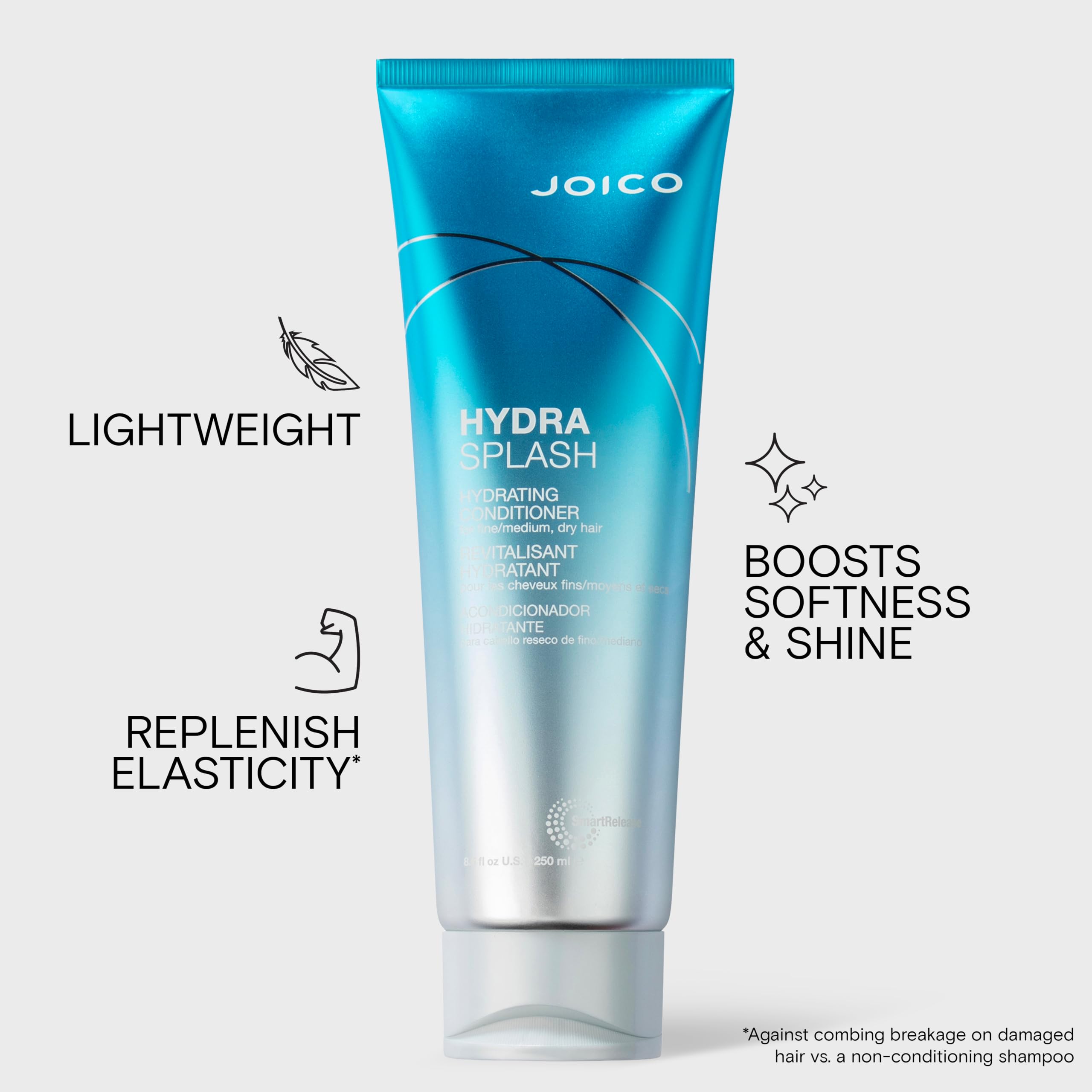 Joico conditioner texture swirl showing lightweight moisturizing feel