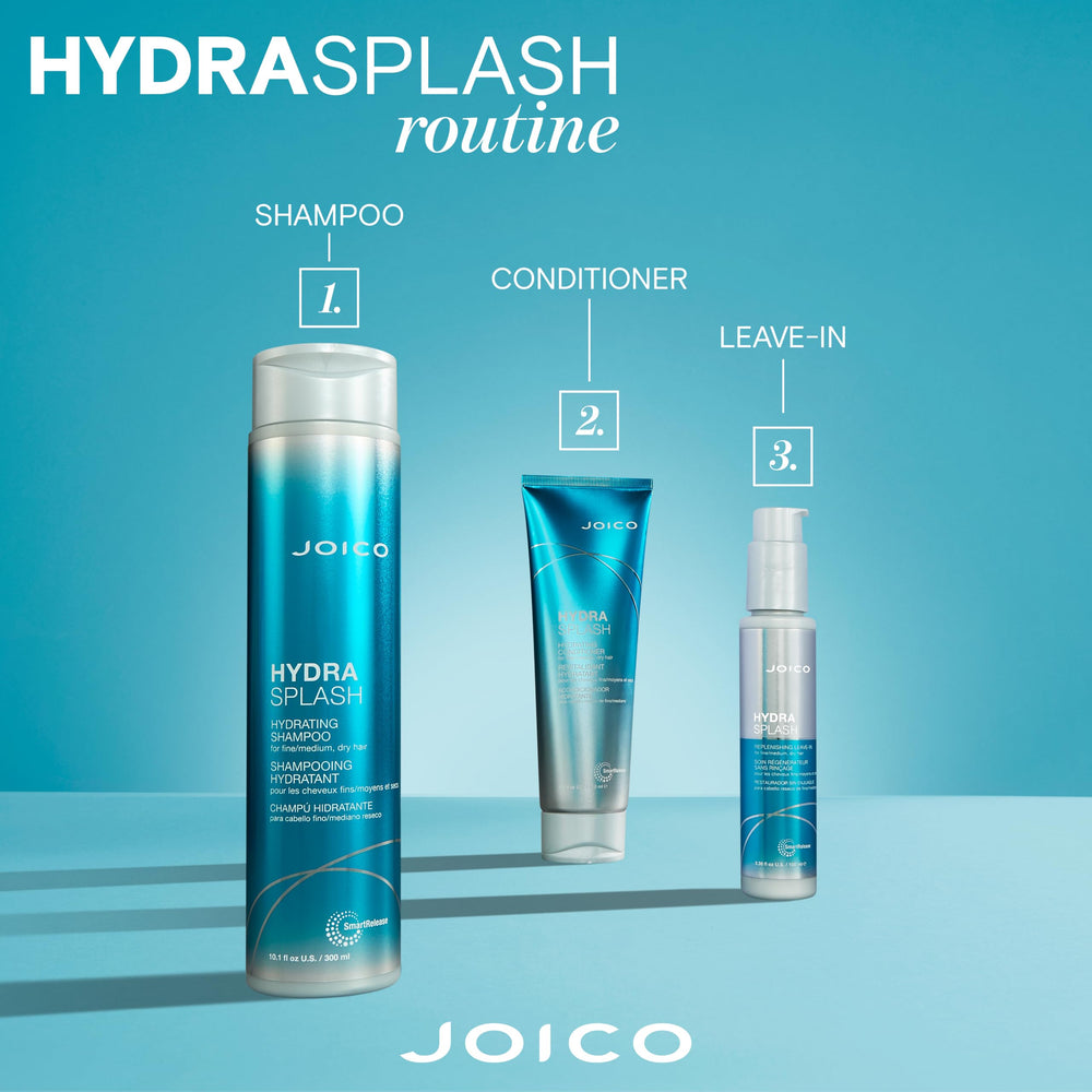 Joico hydrasplash ingredient highlights coconut water and sea kelp for nourishing hydration