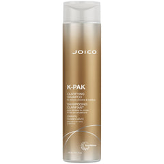 Joico K-PAK clarifying shampoo front bottle shows product identity and easy application benefit