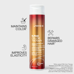 Joico K-PAK conditioner cream texture on fingertips showing smooth, hydrating formula