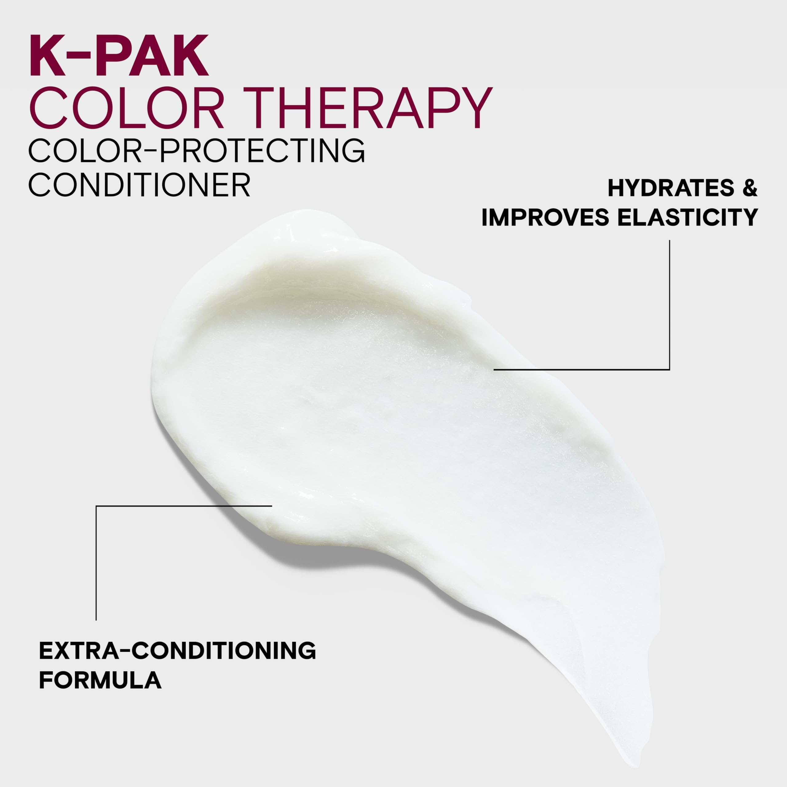 Joico K-PAK shampoo lather on wet hair illustrating gentle cleansing and detangling