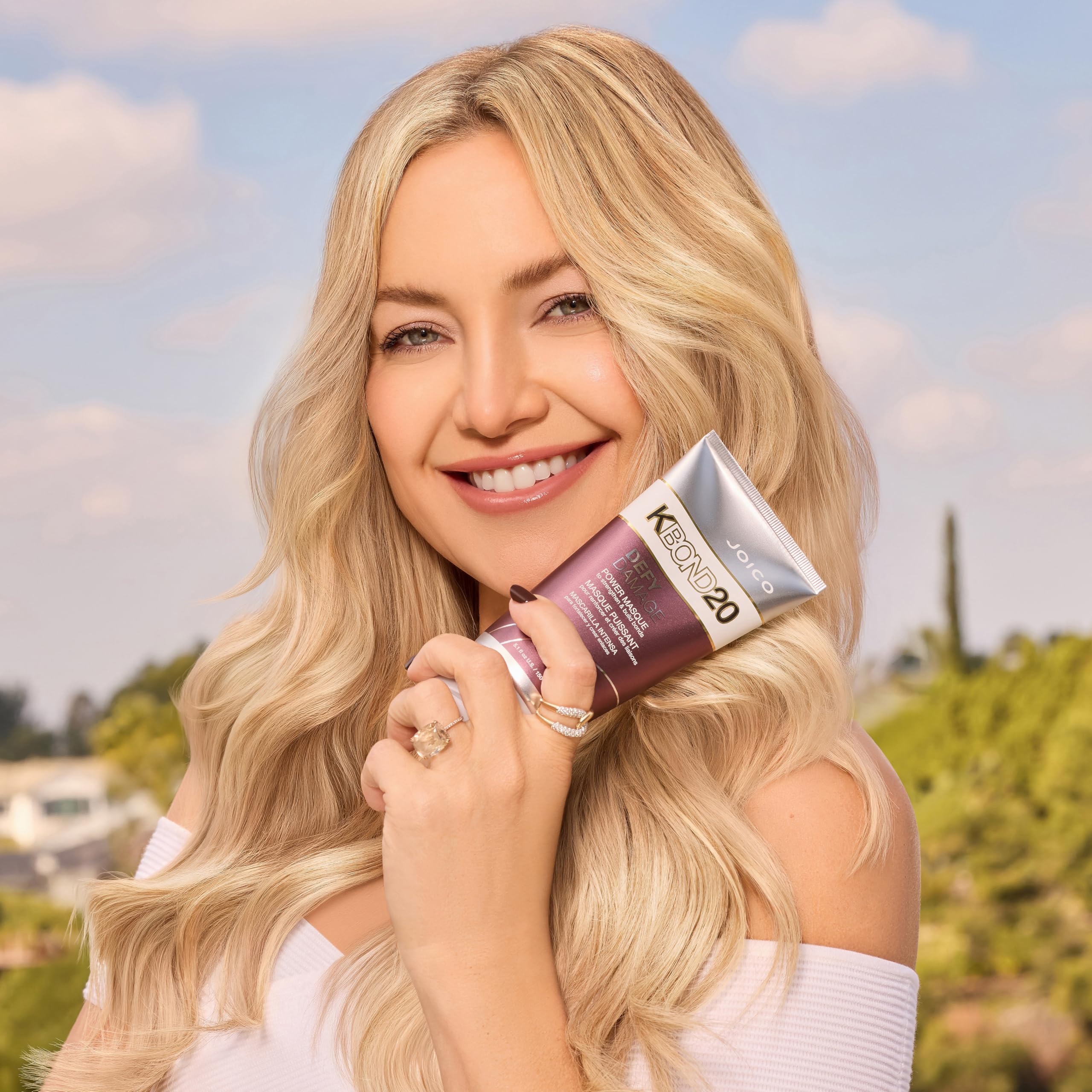 Joico KBOND20 on a bathroom shelf in a routine setting suggesting salon-grade care