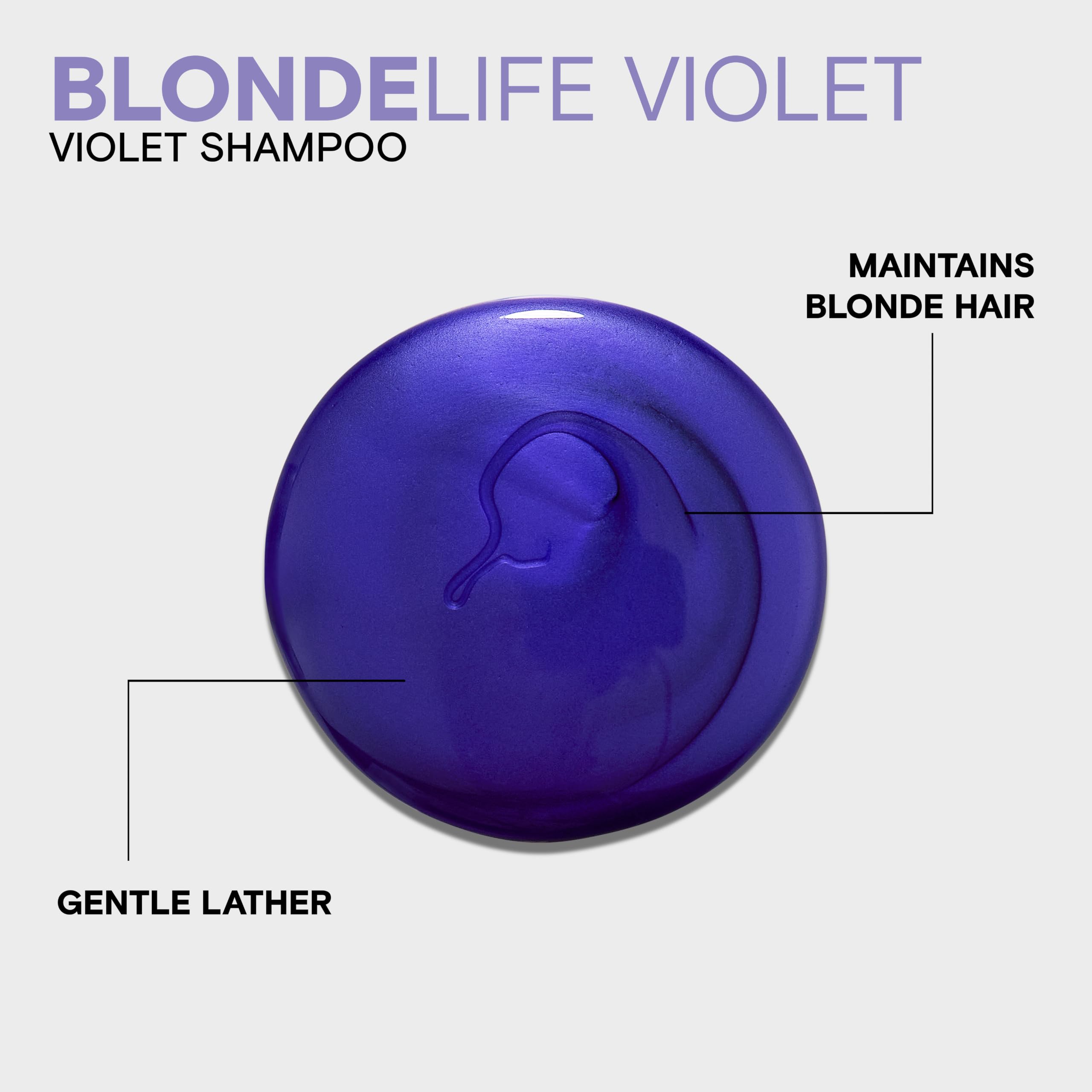 Joico shampoo applied to wet blonde hair for immediate toning